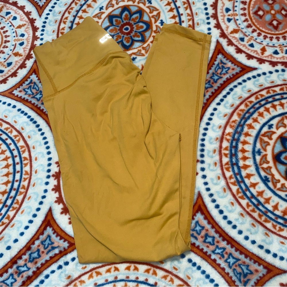 Mustard Yellow Scrunch Butt Leggings